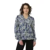 Kaffe Womens Blouse Bering Sea/White Paisley