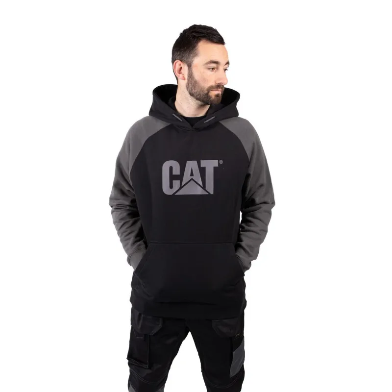 Caterpillar Raglan Hooded Sweatshirt Black/Magnet