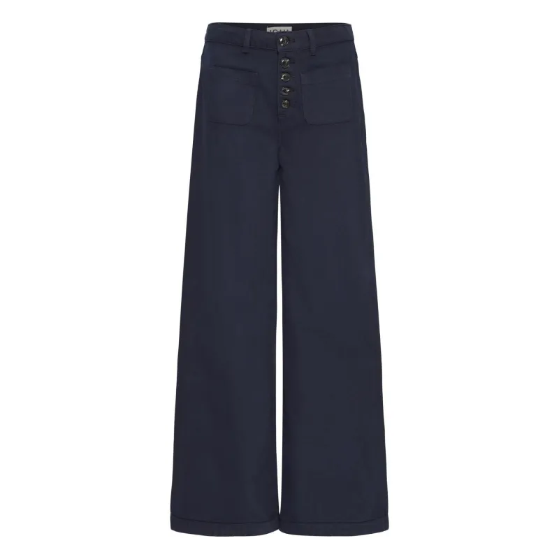 Ichi Womens Jeans Hezano Dark Navy