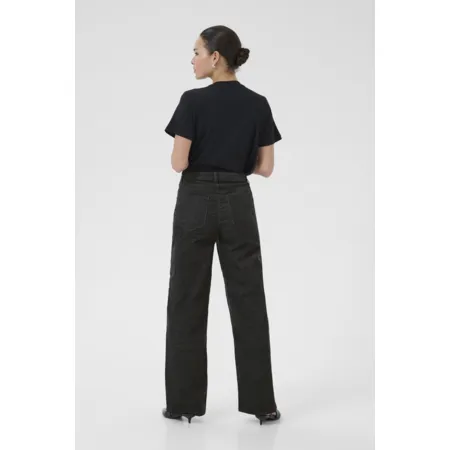 Kaffe Womens Trousers Molly Black Oyster - Image 2