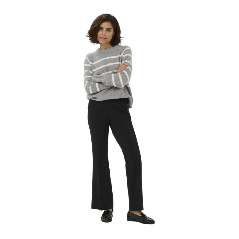 Kaffe Womens Trousers Hella Flared Black Deep - Image 3