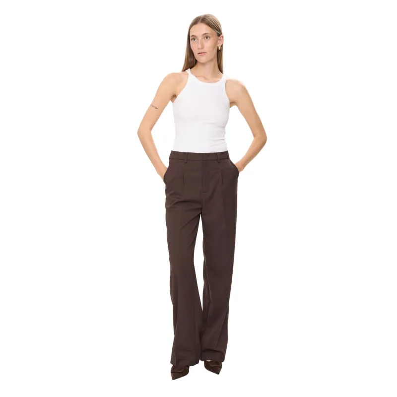 Numph Womens Pants Mathy Black Coffee