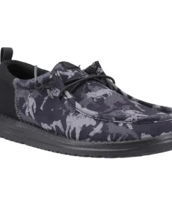 HEYDUDE Wally Funk Hunt Camo Shoes Black