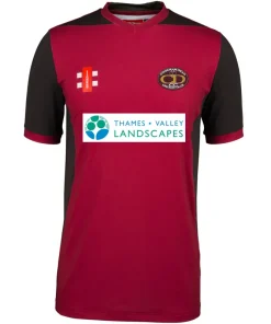 Cookham Dean CC Junior T20 Short Sleeve Shirt: Maroon/Black