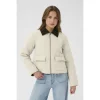 Kaffe Womens Quilted Jacket Anneli Feather Gray