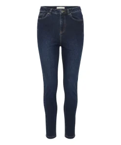 Kaffe Womens Jeans Willow HW Slim Fit Dark Blue Denim