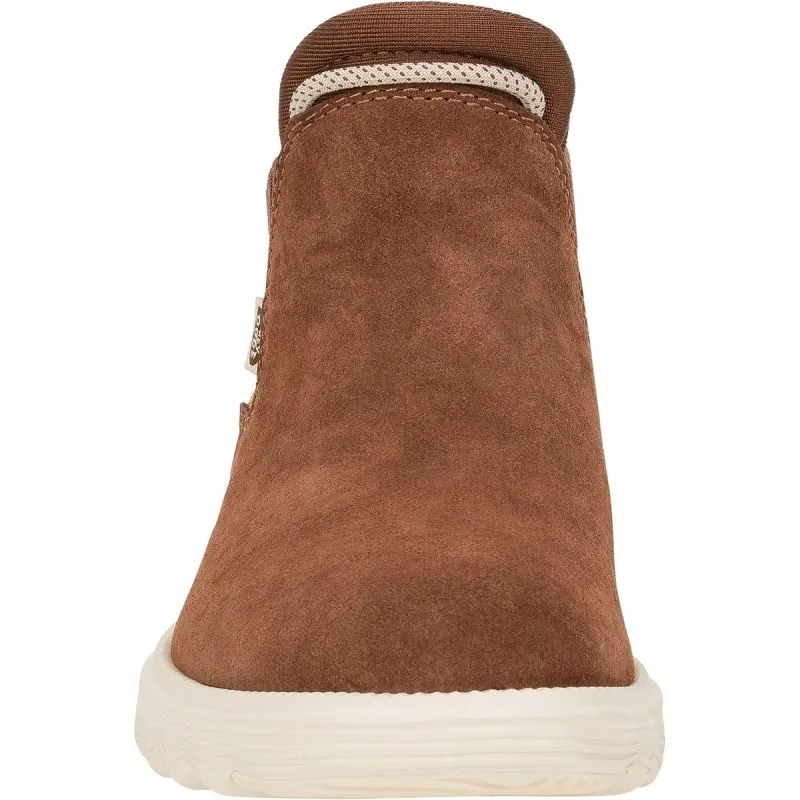 HEYDUDE Branson Suede Novelty Ankle Boots Brown/Snake - Image 3