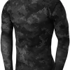 TCA Pro Performance Digital Combat Long Sleeve Mens Compression Top - Black