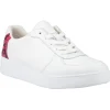 Fitflop Rally Snakeprint-Backtab Sneakers Urban White/Wild Raspberry
