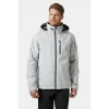 Helly Hansen Sport Crew Hooded Midlayer Sailing Jacket 2.0 Grey Fog