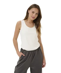 Kaffe Womens Top Arina Jersey Chalk