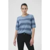 Kaffe Womens Lizza Striped Knit Jumper Windward/Bering Stripe
