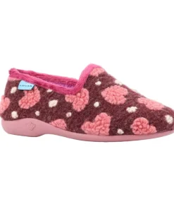 Lunar Womens Slipper Minnie Burgundy