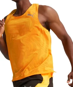 Puma Run Ultraspun Mens Running Vest - Orange