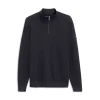 Bugatti Mens Sweater Knit Troyer Navy Blue
