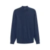 Bugatti Mens Sweater Knit Troyer Navy Blue