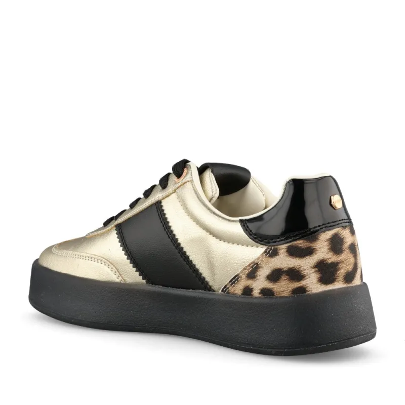 Lloyd & Pryce Womens Trainer Mali Jungle Black/Gold - Image 2