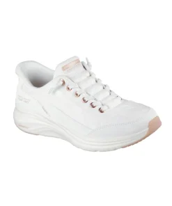 Skechers Womens Trainers Contour Foam-Cozy Fit Golden Hour White Rose Gold