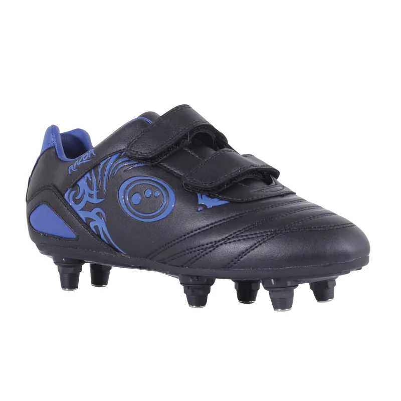 Optimum Razor Rugby Boots: Black/Blue - Image 2