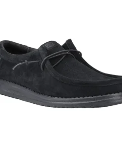 HEYDUDE Wally Suede Shoes Black