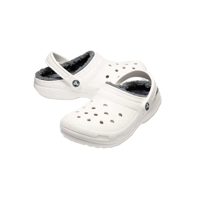 Crocs Adults Sandal Classic Lined Clog White/Grey - Image 2