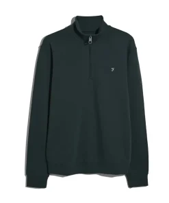 Farah Mens Sweatshirt Harry 1/4 Zip LS Pine