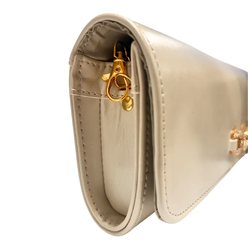 Emis Womens Clutch Bag T20 Ecru Pearl - Image 3