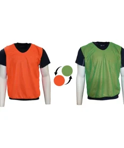 Precision Reversible Mesh Training Bib: Green/Orange
