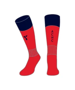 Amersham and Chalfont HC Y1 Home Socks: Red/Navy