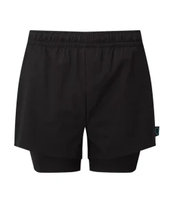 Girls 2-in-1 Running Shorts: Black