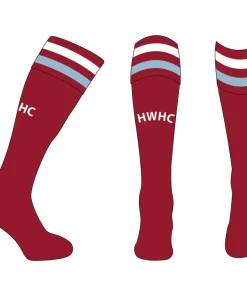 Hampstead and Westminster HC Away Sock with a coolmax foot: Red