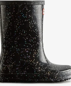 Hunter Kids First Giant Glitter Wellington Black