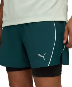 Puma Velocity 2 In 1 Mens Running Shorts - Green