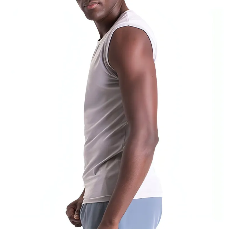 Ohmme Sagan Mens Yoga Vest - Grey - Image 2