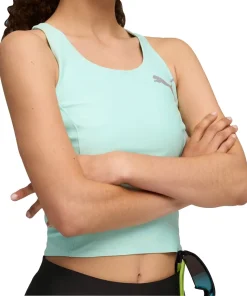 Puma Raceday UltraForm Womens Running Crop Top - Green