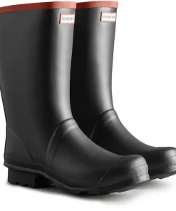 Hunter Argyll Short Knee Wellington Black