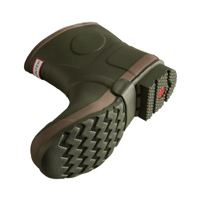 Hunter Gardener Short Wellington Boot Dark Olive/Clay - Image 3