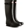 Hunter Huntress Wide Leg Wellington Boots Black