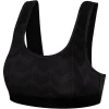 TCA Impulse Printed Womens Sports Bra - Black