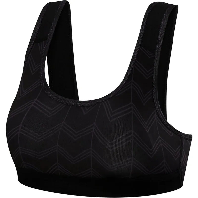 TCA Impulse Printed Womens Sports Bra - Black