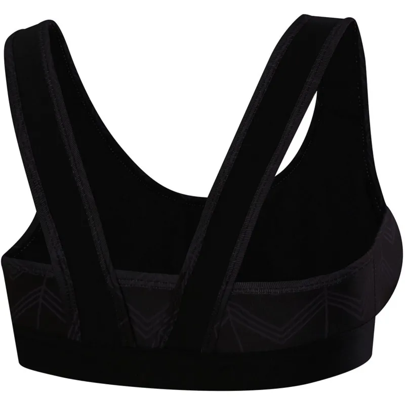 TCA Impulse Printed Womens Sports Bra - Black - Image 2