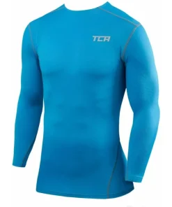 TCA Pro Performance Junior Long Sleeve Compression Top - Blue