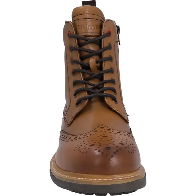 Hunter Cawdor Brogue Ankle Tan - Image 2