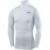 TCA Pro Performance Long Sleeve Mock Mens Compression Top - White