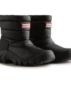 Hunter Intrepid Short Snow Boot Black