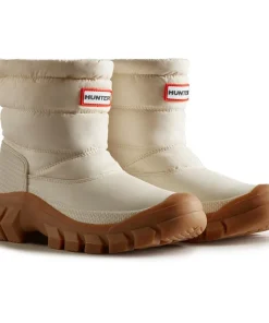Hunter Intrepid Short Snow Boot White Willow/Gum