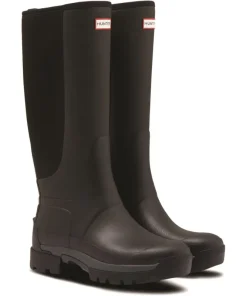 Hunter Balmoral Hybrid Tall Wellington Black