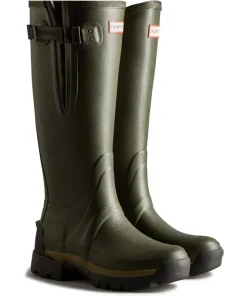Hunter Balmoral Adjustable Neoprene Lined Wellington Dark Olive