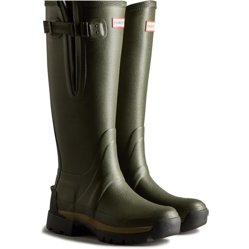 Hunter Balmoral Adjustable Neoprene Lined Wellington Dark Olive