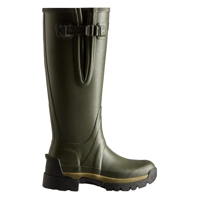 Hunter Balmoral Adjustable Neoprene Lined Wellington Dark Olive - Image 3